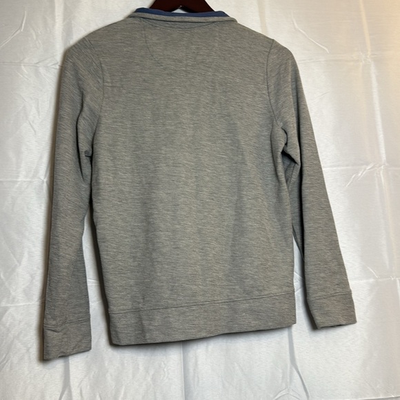 Vineyard Vines Boys 10-12 1/4 Zip Pullover Gray Blue Whale Logo Size M - Picture 5 of 7